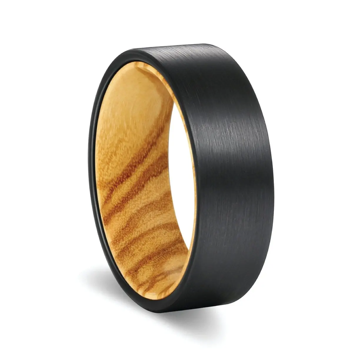 Rising | Olive Wood, Black Flat Brushed Tungsten 1