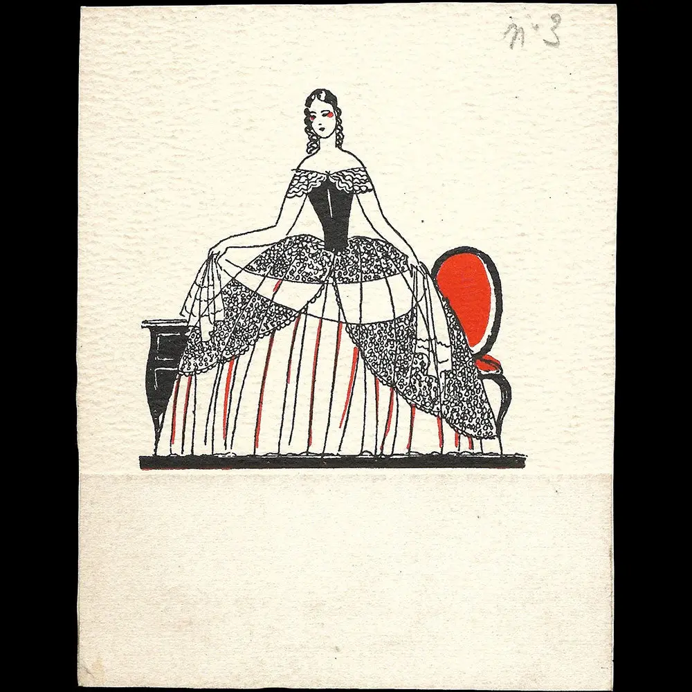 Elégante En Robe De Style (1910-1920S) 1