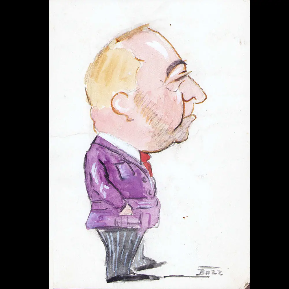 Paul Poiret - Portrait Du Couturier Par Robert Pierre Velter (1920S) 1