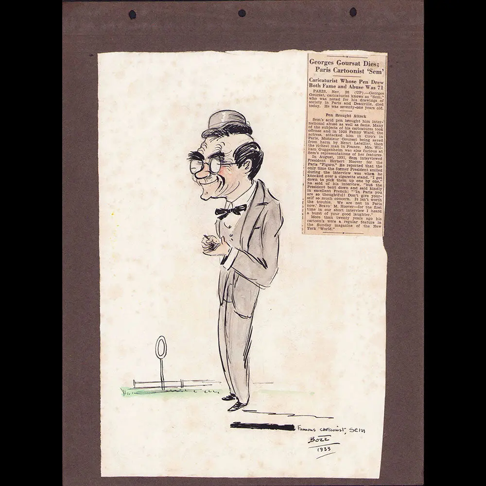 Sem - Portrait Du Dessinateur Par Robert Pierre Velter (1933) 2