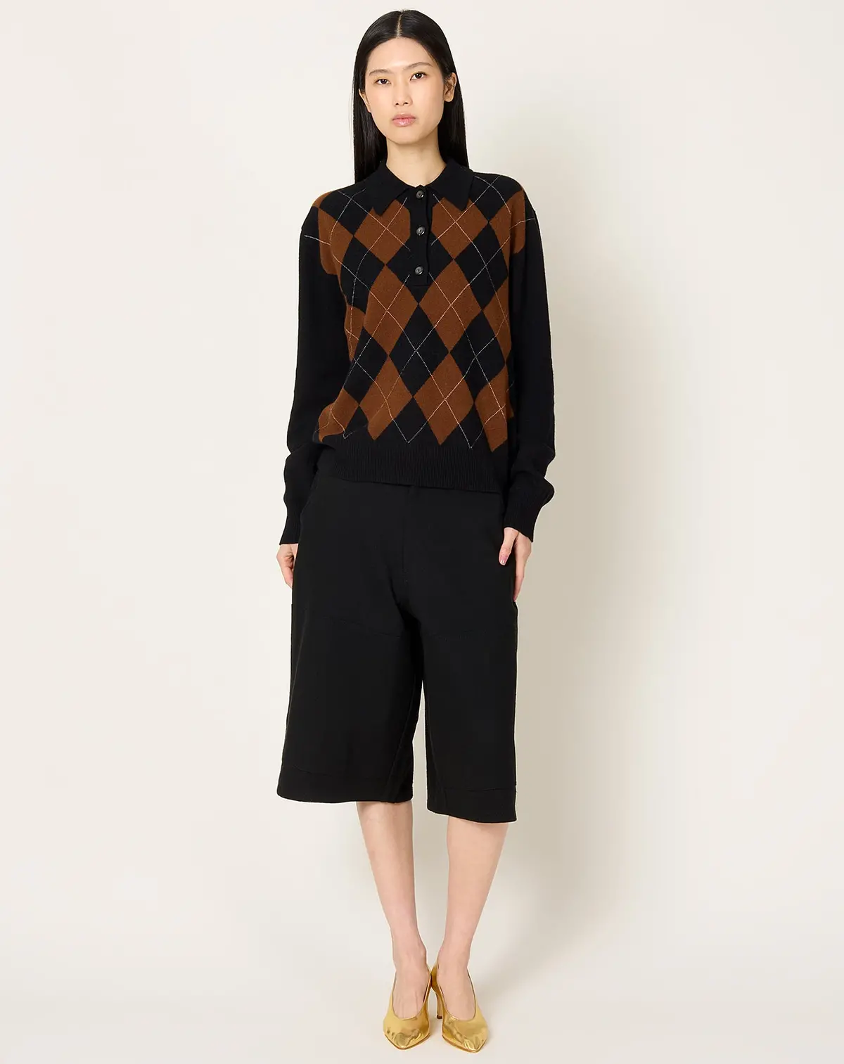 Compact Knitted Check Polo 1