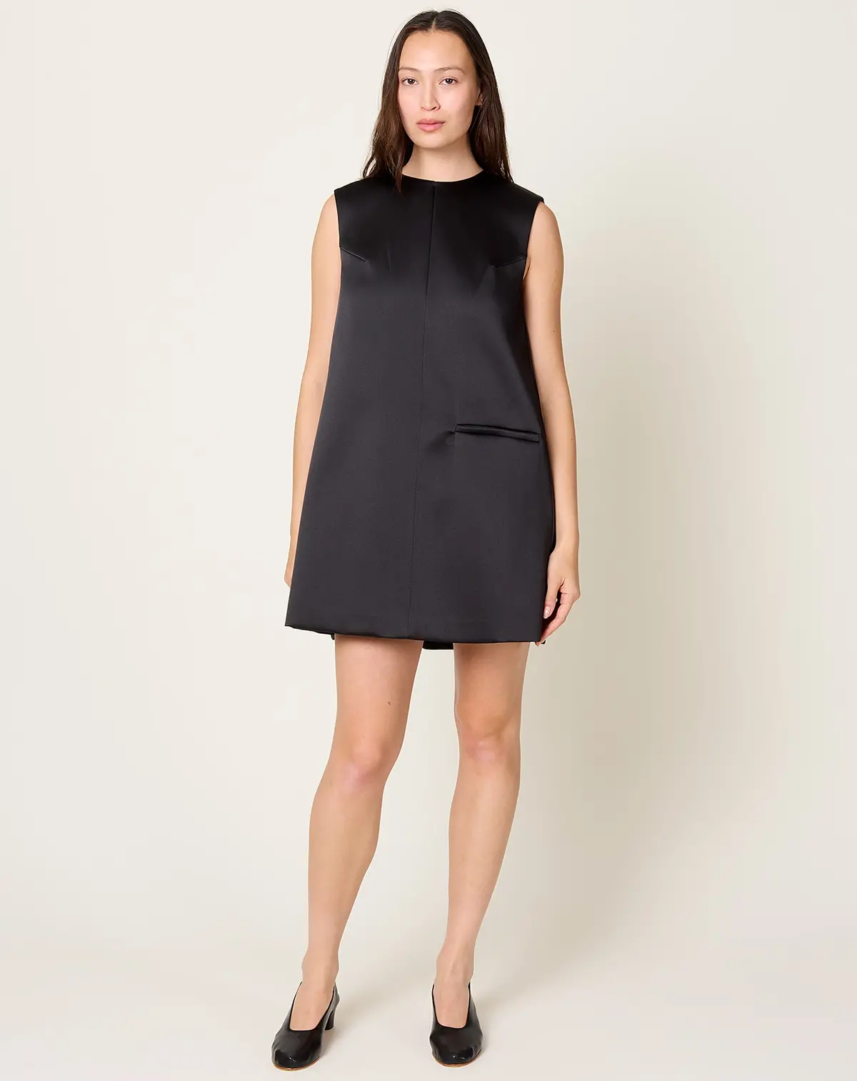Sculptural Cape Dress In Black 1