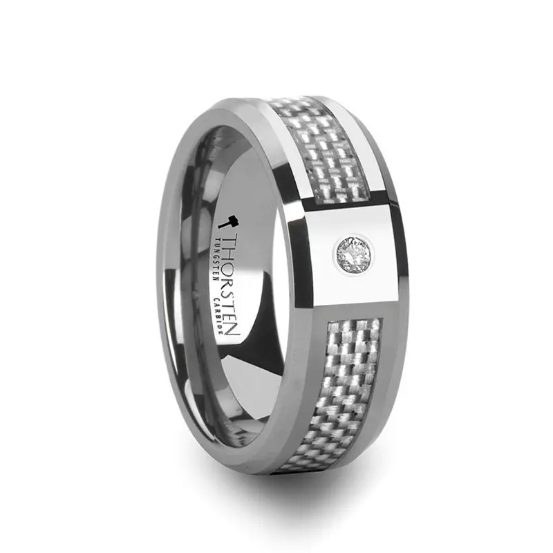 Royce | Tungsten Ring White Diamond 1