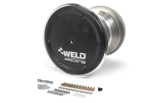 Weld Right Rear Micro Magnum Wheel 10" X 10" X 4" 27 Spline W/Bead Lock & Cover - Black Hub 1