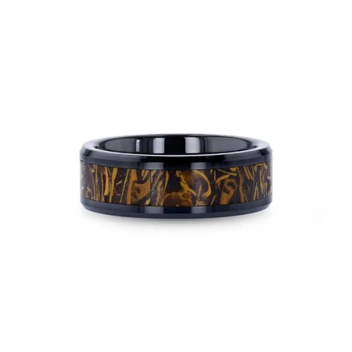 Sahara | Ceramic Ring Sanskrit Stone Inlay 3