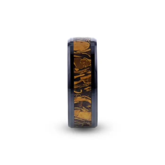 Sahara | Ceramic Ring Sanskrit Stone Inlay 2