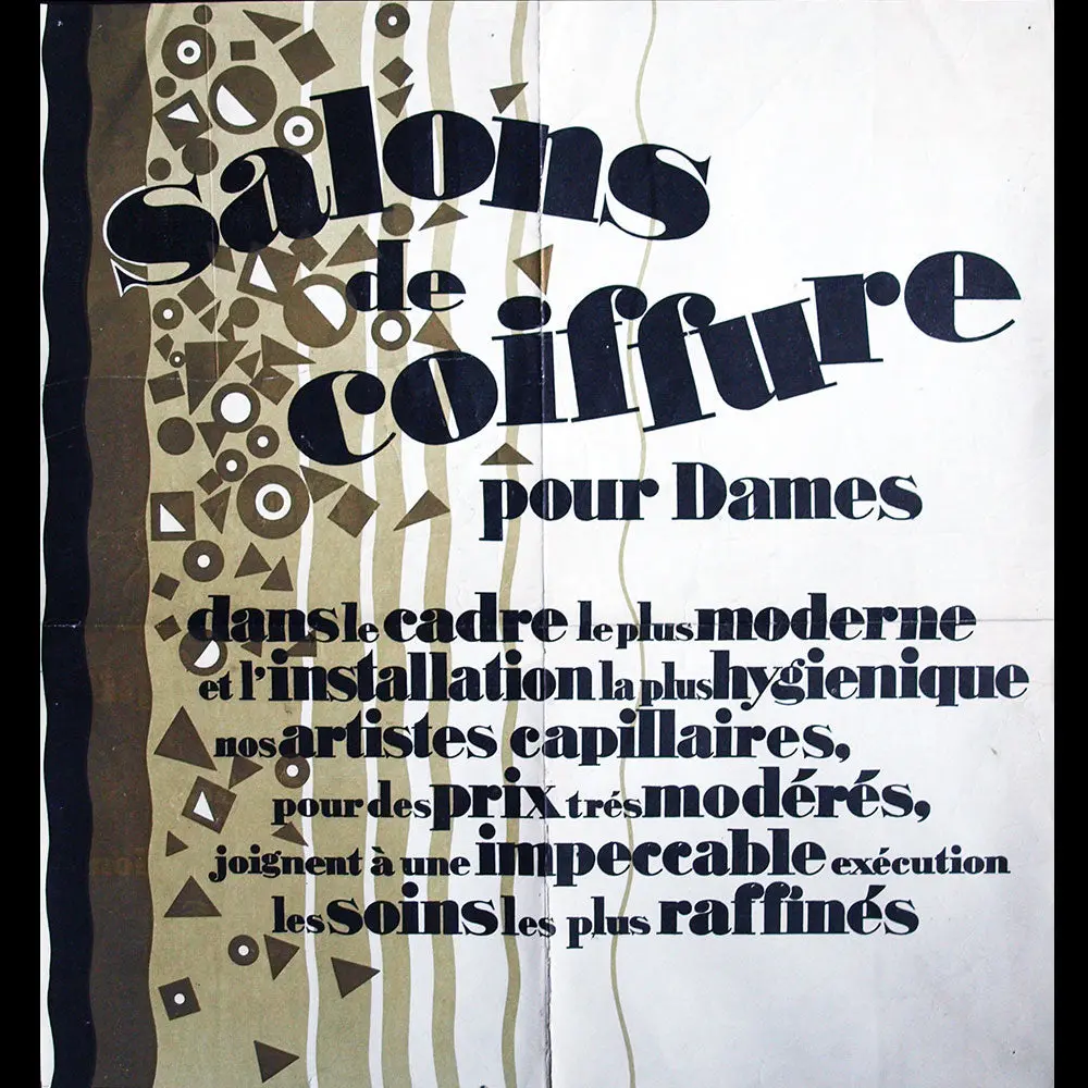 Galerie Lafayette - Salons De Coiffure Pour Dames - Affiche Publicitaire (Circa 1926) 1