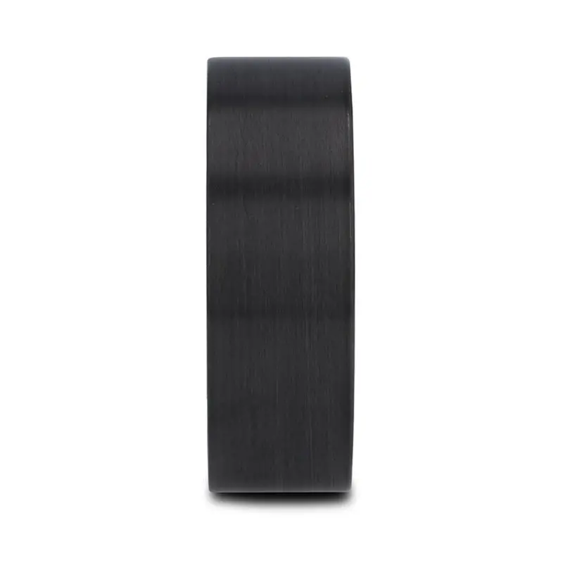 San Bernardino | Black Titanium Ring, Flat Brushed 3