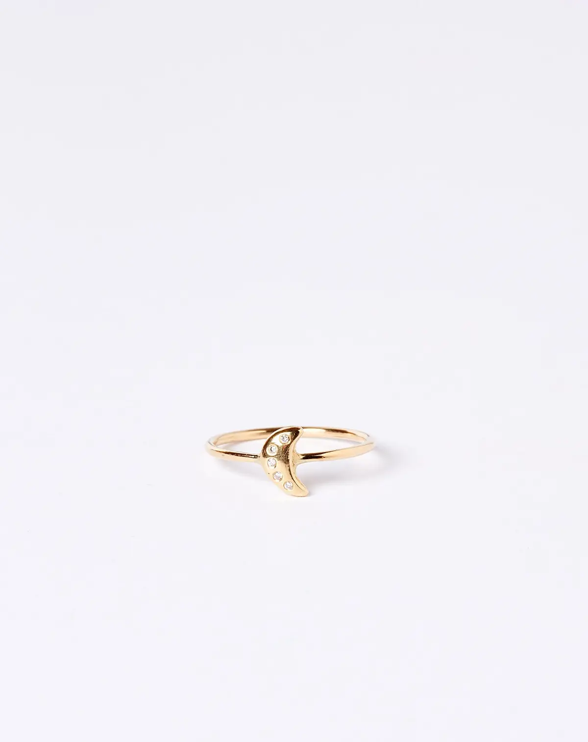 Tiny Moon Ring In Gold 1