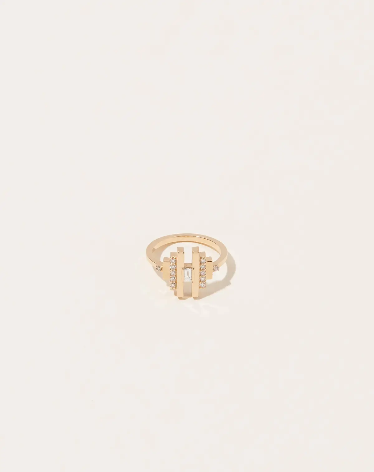Cicim Pave Pinky Ring With Diamonds In 14K Yellow Gold 1