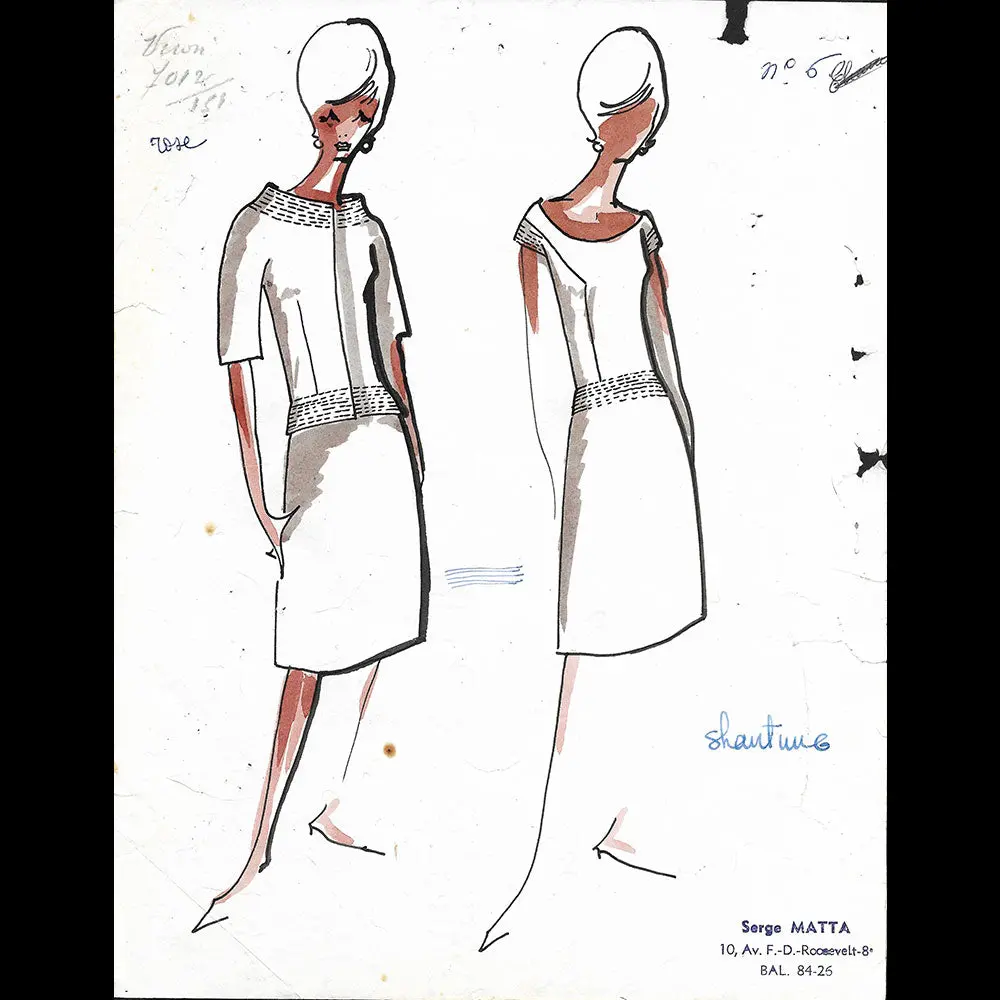Serge Matta - Robe En Shantung (1960S) 1