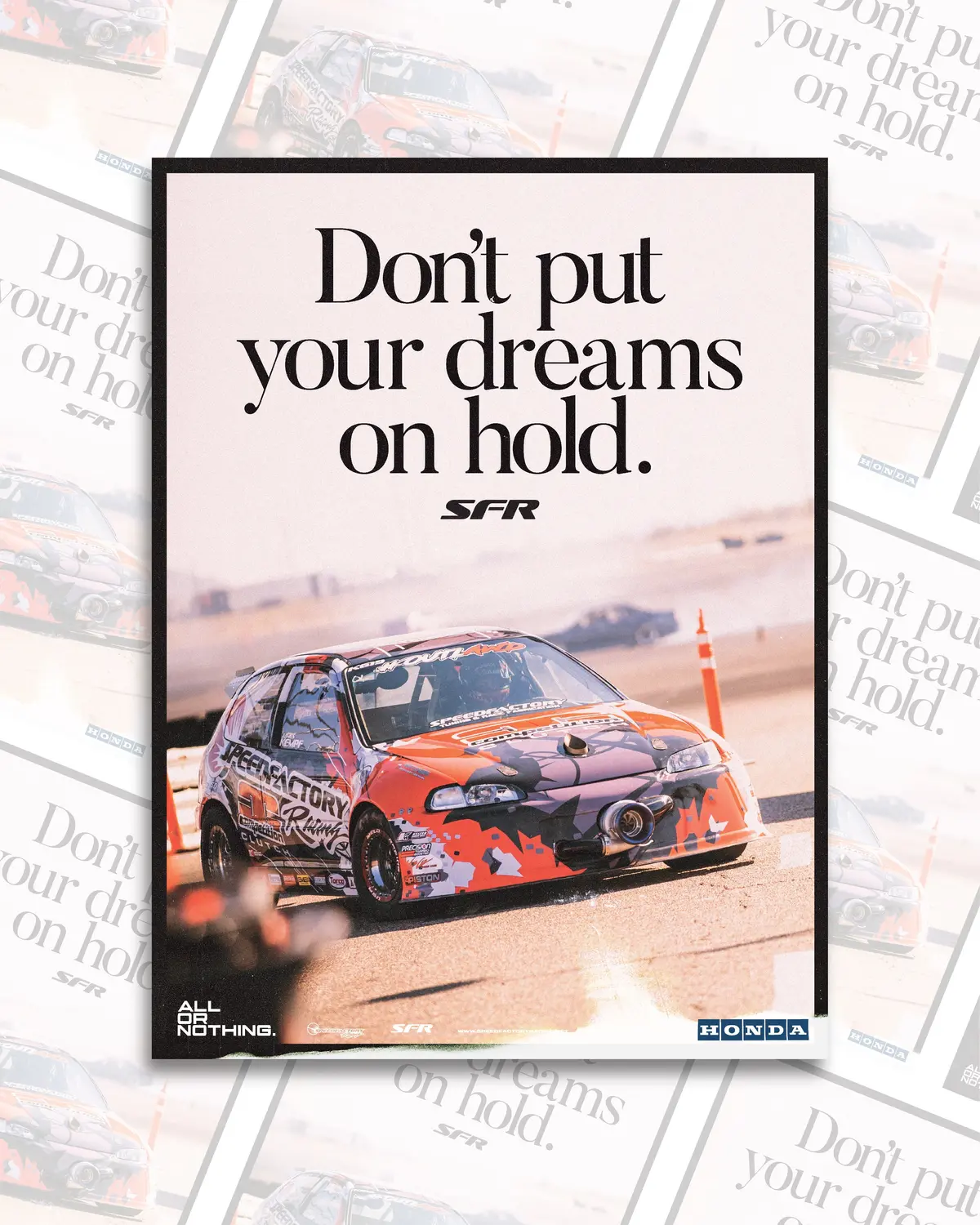 Speedfactory Racing "Keep Dreaming" Motivational Poster 1