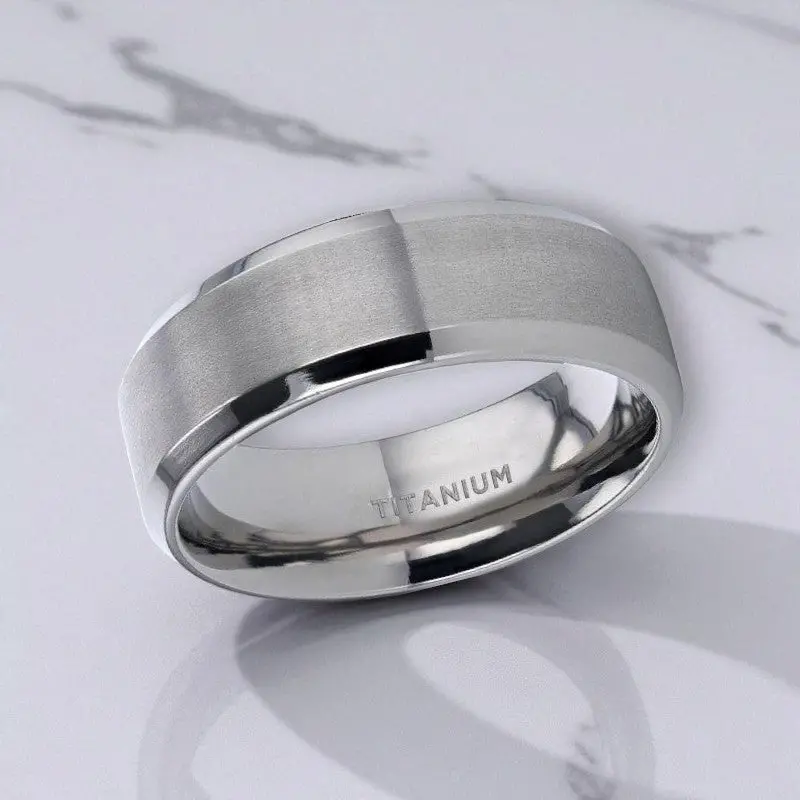 Shire | Titanium Ring Brushed Center 3