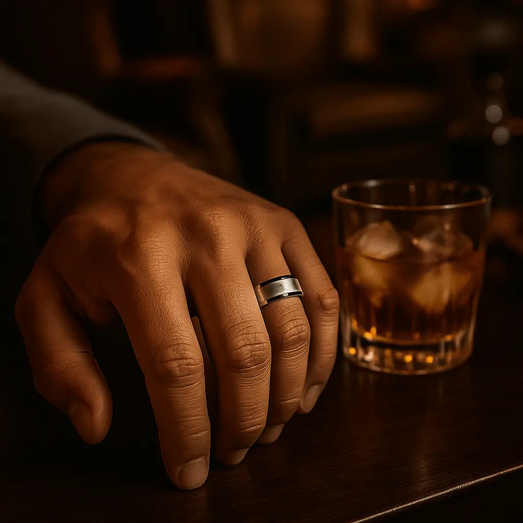 Shire | Titanium Ring Brushed Center 2