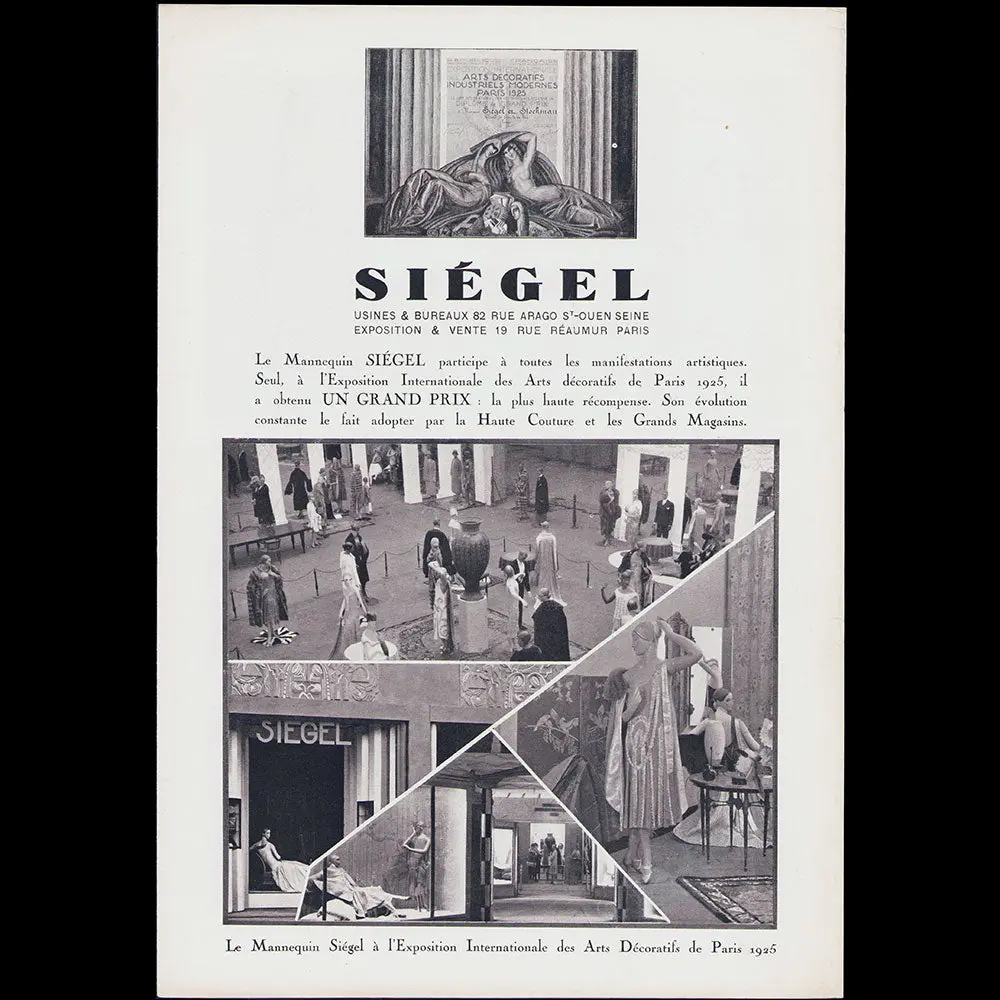 Siégel - Document Publicitaire De La Maison De Mannequins (1926) 1