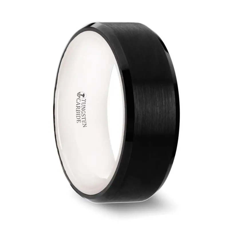 Sigma | Black Tungsten Ring And White Interior 1