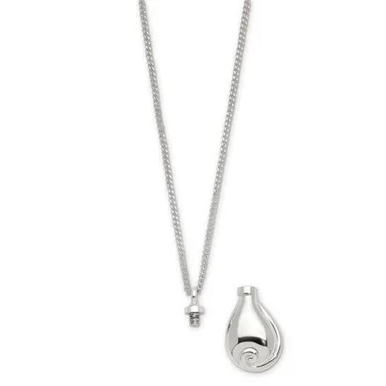 Silver-Plated "No Tears In Heaven" Memorial Urn Ash Holder Pendant 2