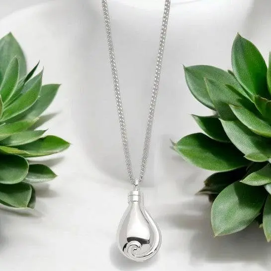 Silver-Plated "No Tears In Heaven" Memorial Urn Ash Holder Pendant 1