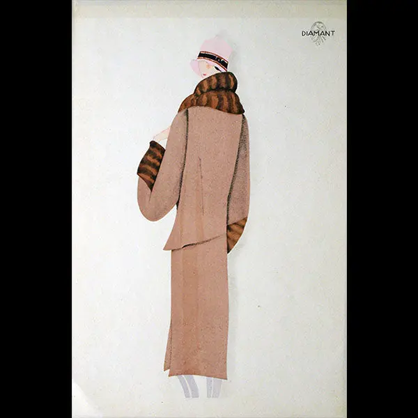 Fourrures Simon Frères - Diamant, Manteau En Caracul Moirée Garni De Zorrinos (1929) 1