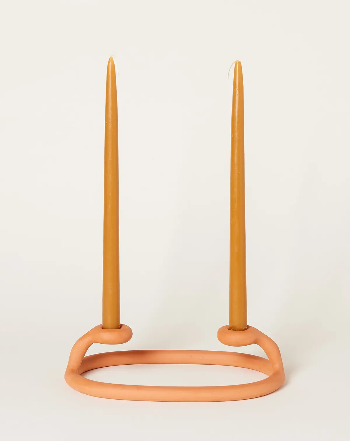 Duo Candlestick In Terracotta 1