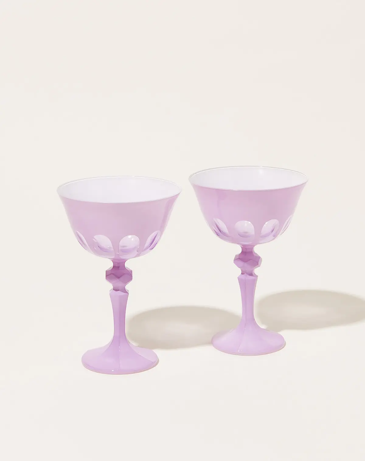 Rialto Glass Coupe Set In Lupine 1