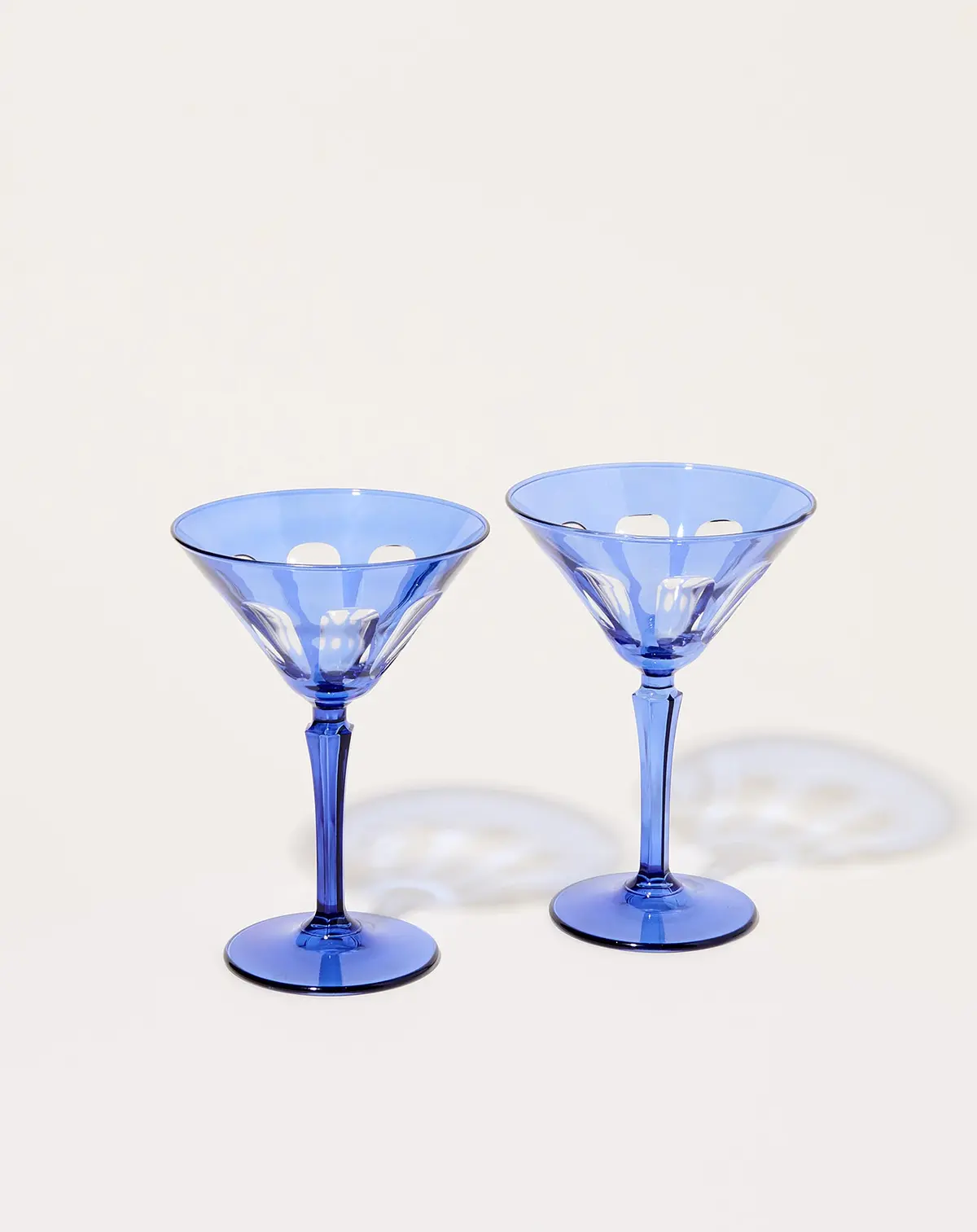 Rialto Glass Martini Set In Moon Glow 1
