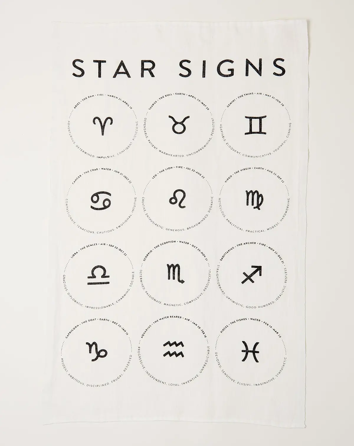 Star Signs Tea Towel 1