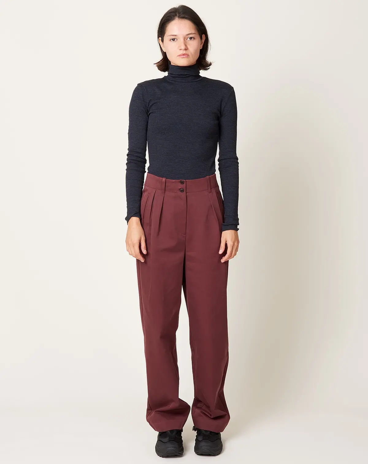 Painter Pants In Burgundy 1