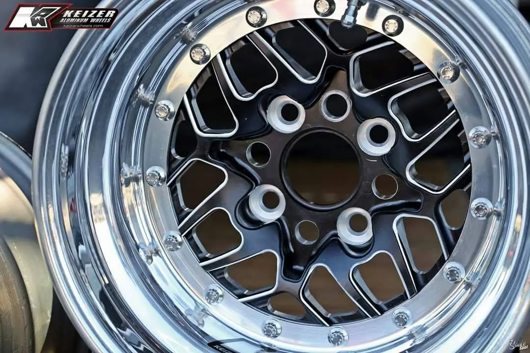 Keizer "Slepen" Honda Drag Wheel - No Bead Lock Polished Barrel 1