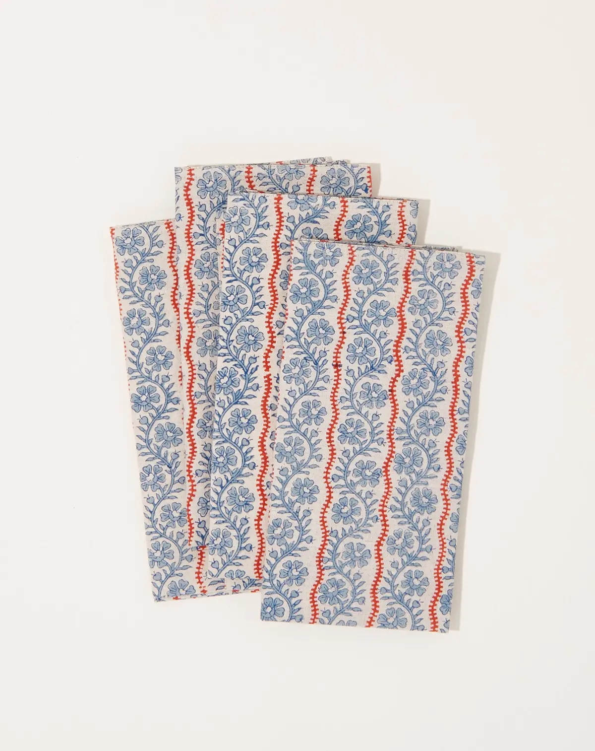 Vipin Block Printed Table Napkins In Indigo 1