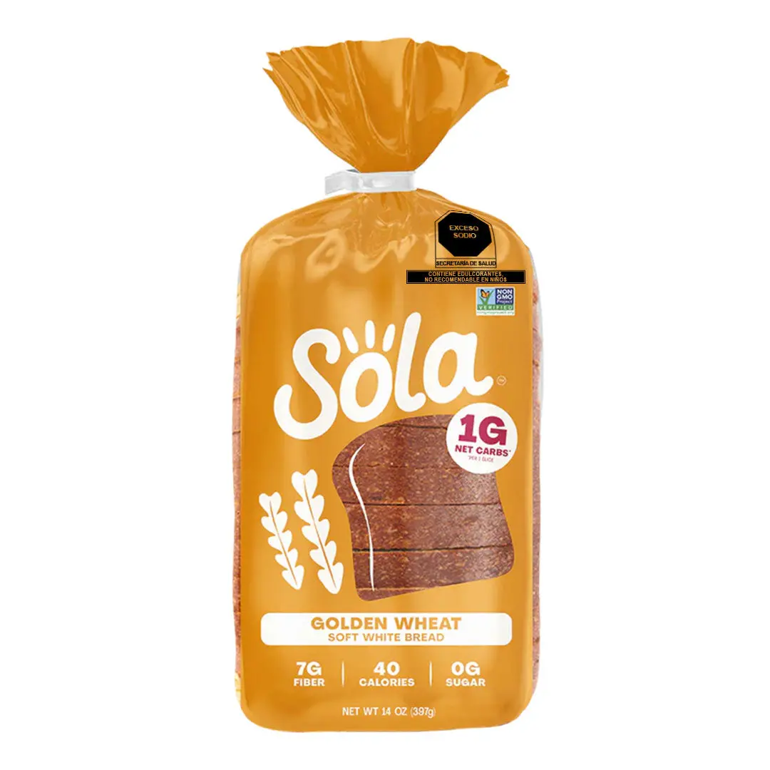 Pan Keto, Sin Azúcar Añadida, Sabor Golden Wheat De Sola 1