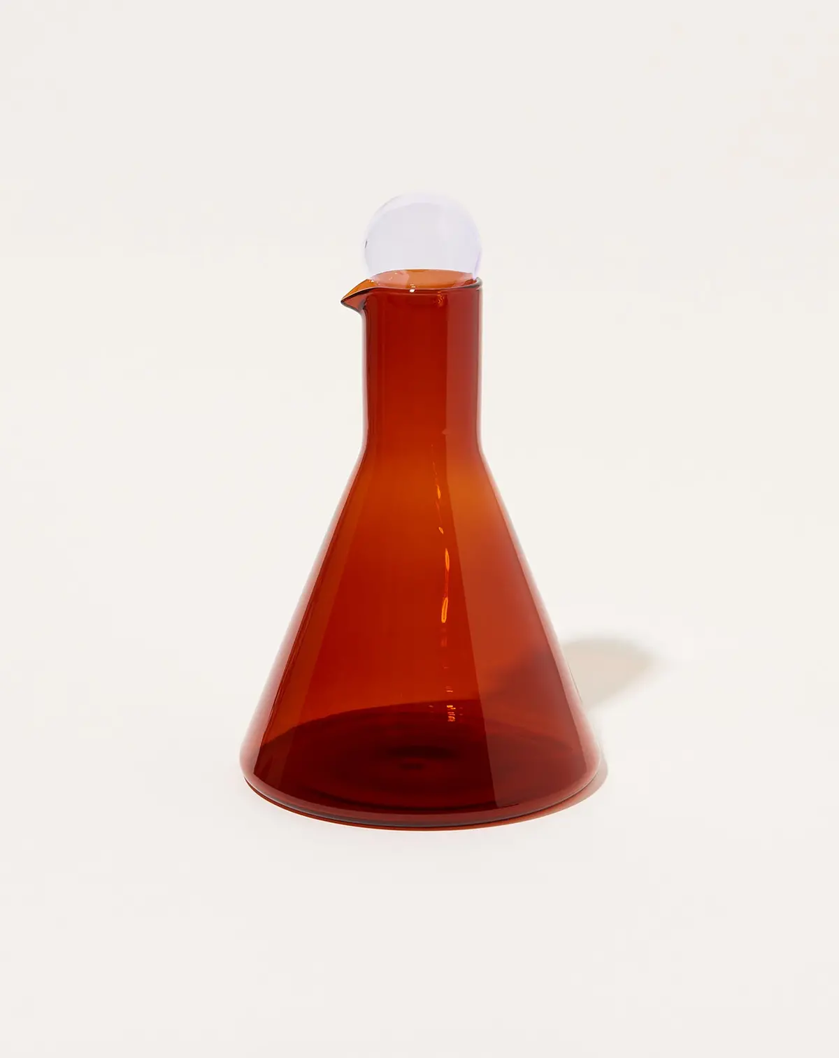 Bilboquet Carafe In Amber With Lilac 1