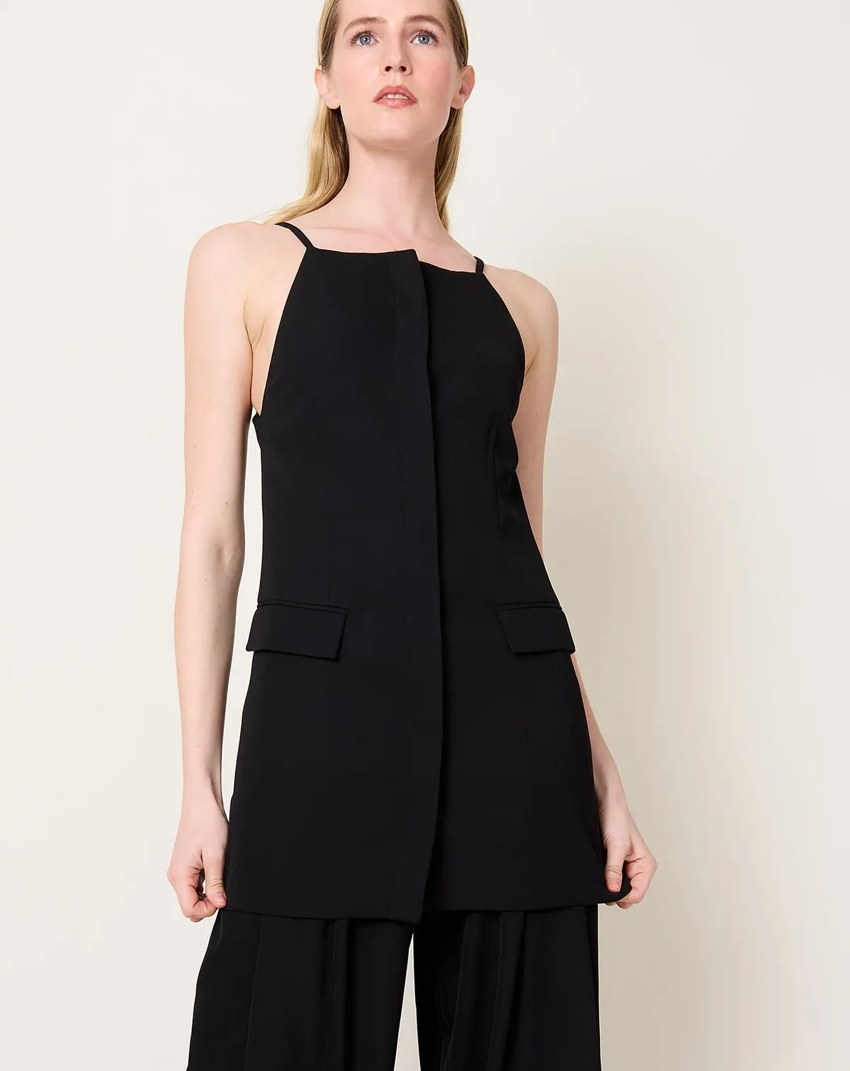 Hybrid Tailored Mini Dress In Black 1