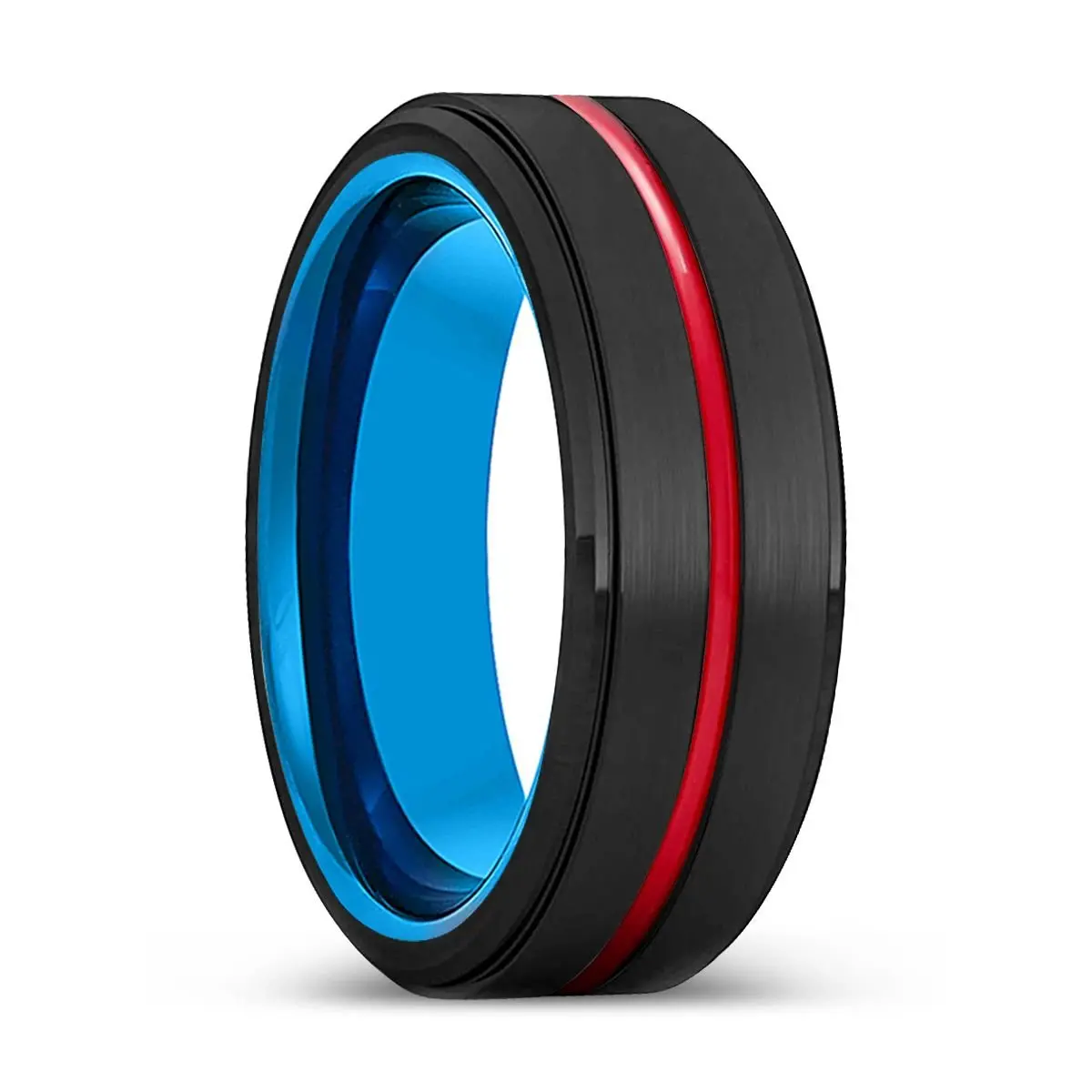 Starsoul | Blue Ring, Black Tungsten Ring, Red Groove, Stepped Edge 1
