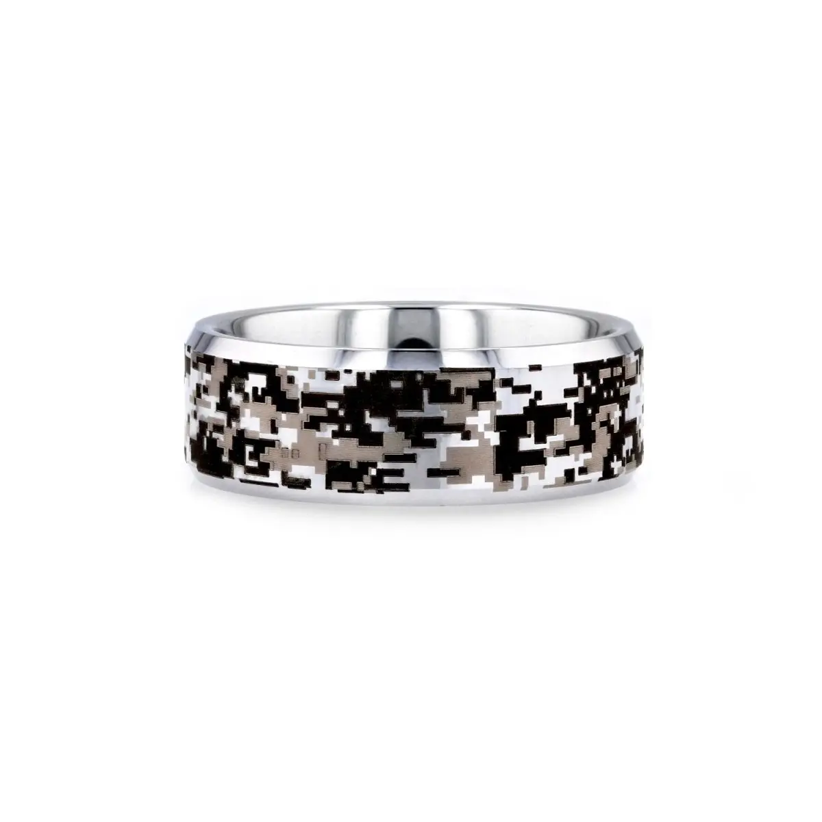 Stealth | Tungsten Ring Engraved Digital Camouflage 3