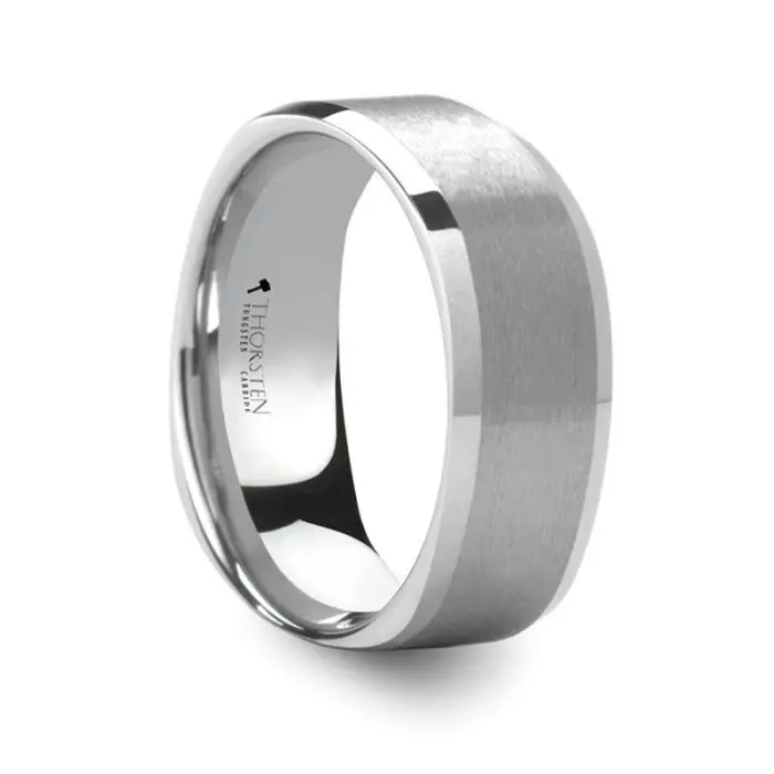 Sterling | Tungsten Ring Square Shape White 1