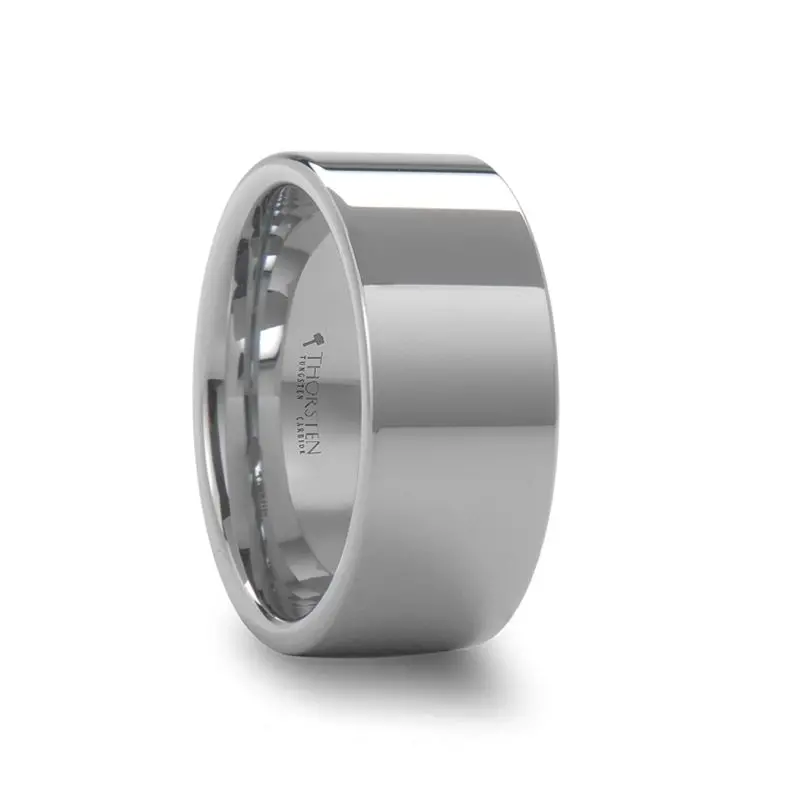 Stockton | White Tungsten Ring Flat 2