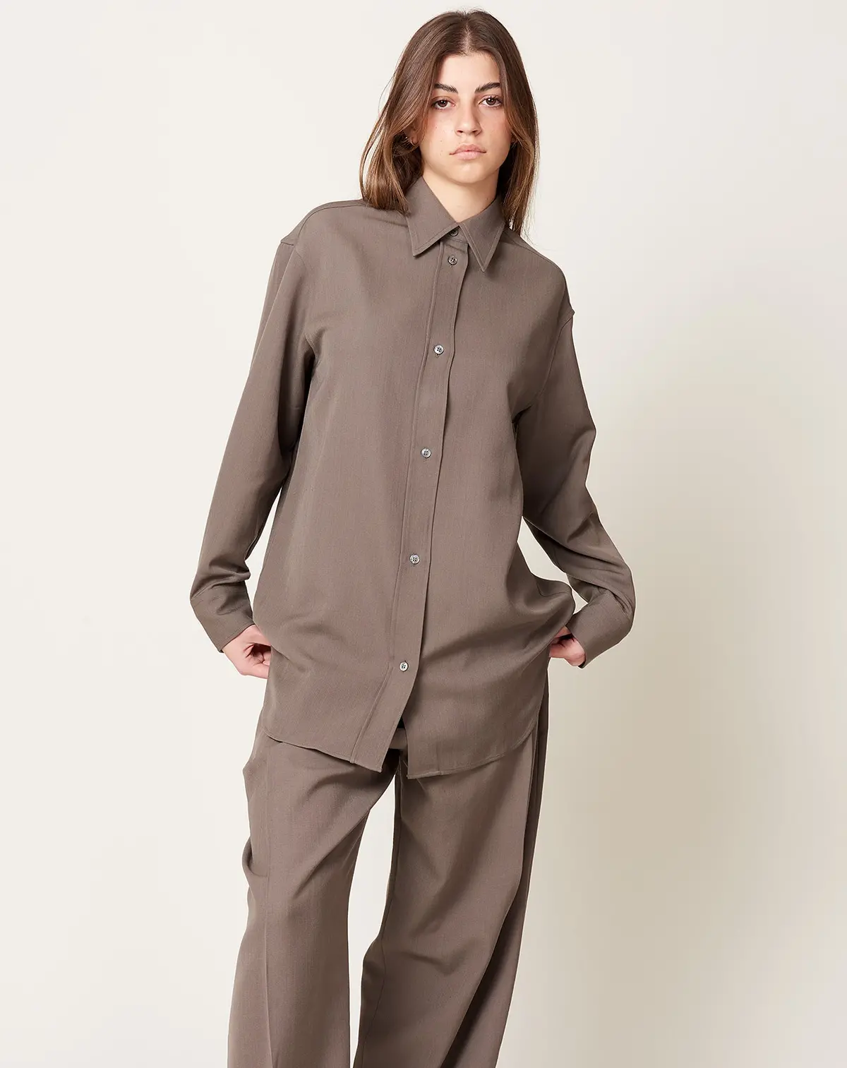 Santos Shirt In Reed Light Tech Wool 1