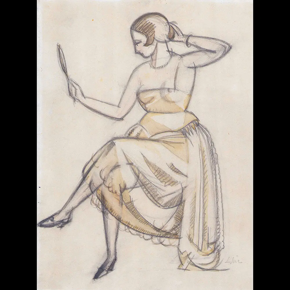 Louis Sue - Femme Se Coiffant, L'élégante Au Miroir (1921) 1