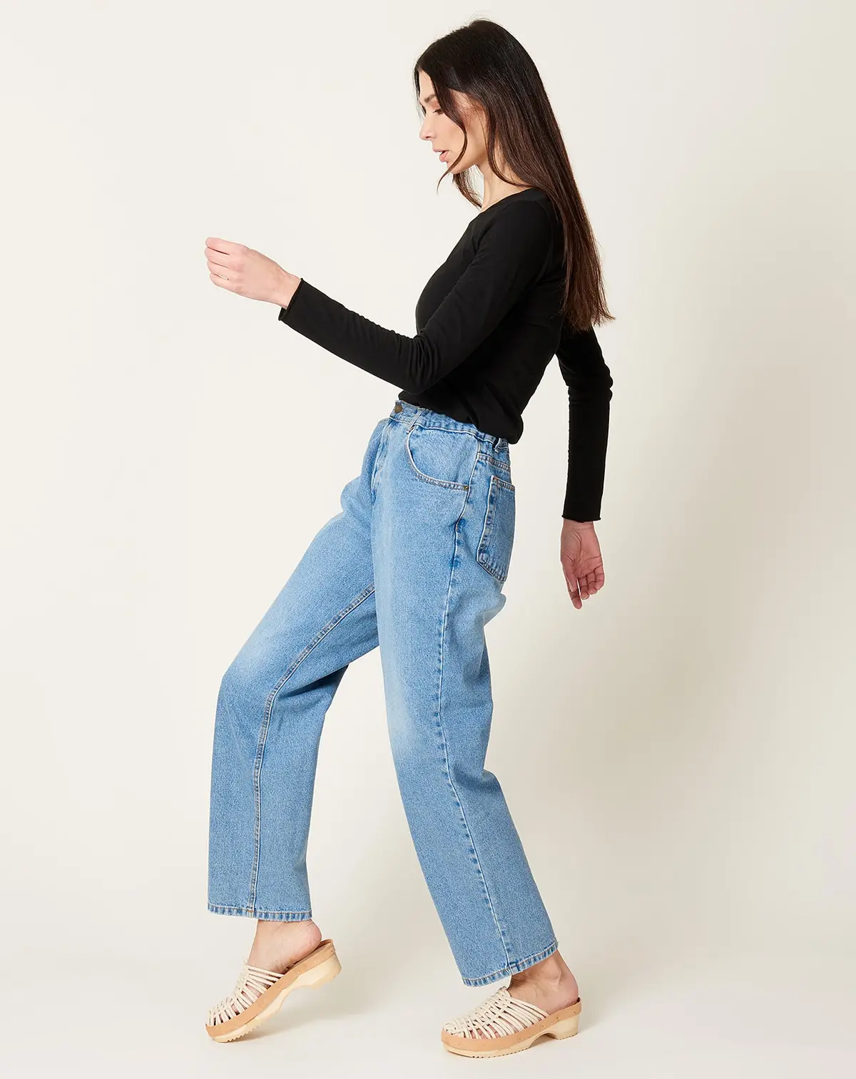 Farmer Baggy Jeans In Sky Blue 1