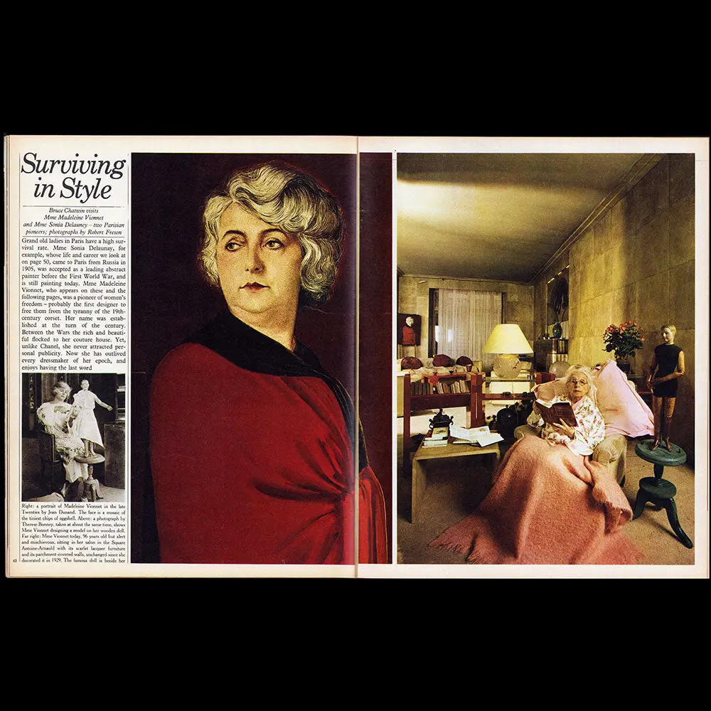 The Sunday Times Magazine, March 4 1973 : Surviving In Style, Bruce Chatwin Visits Mme Madeleine Vionnet And Mme Sonia Delaunay 2