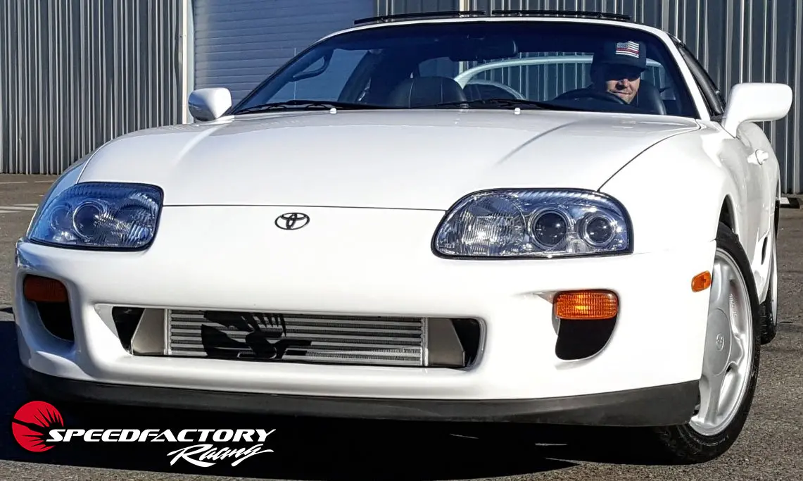 Speedfactory Racing Standard Front Mount Intercooler Upgrade For 1993-1998 Mkiv Toyota Supra Turbo  - 3" Inlet / 3" Outlet (Stock To 850Hp) 1
