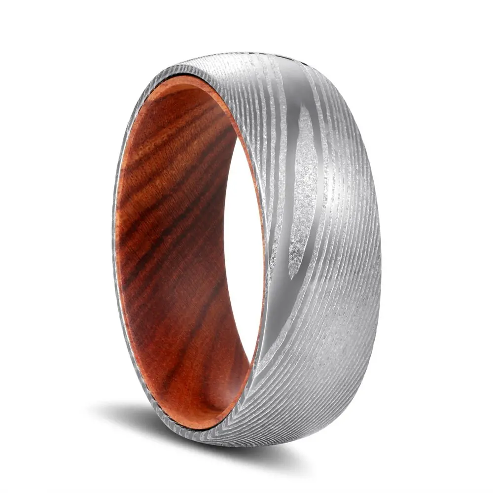 Tillman | Iron Wood, Silver Damascus Steel, Domed 1