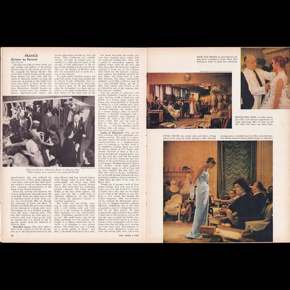 Time - High Fashion, The Paris Designers - Dior (March 1957) 2