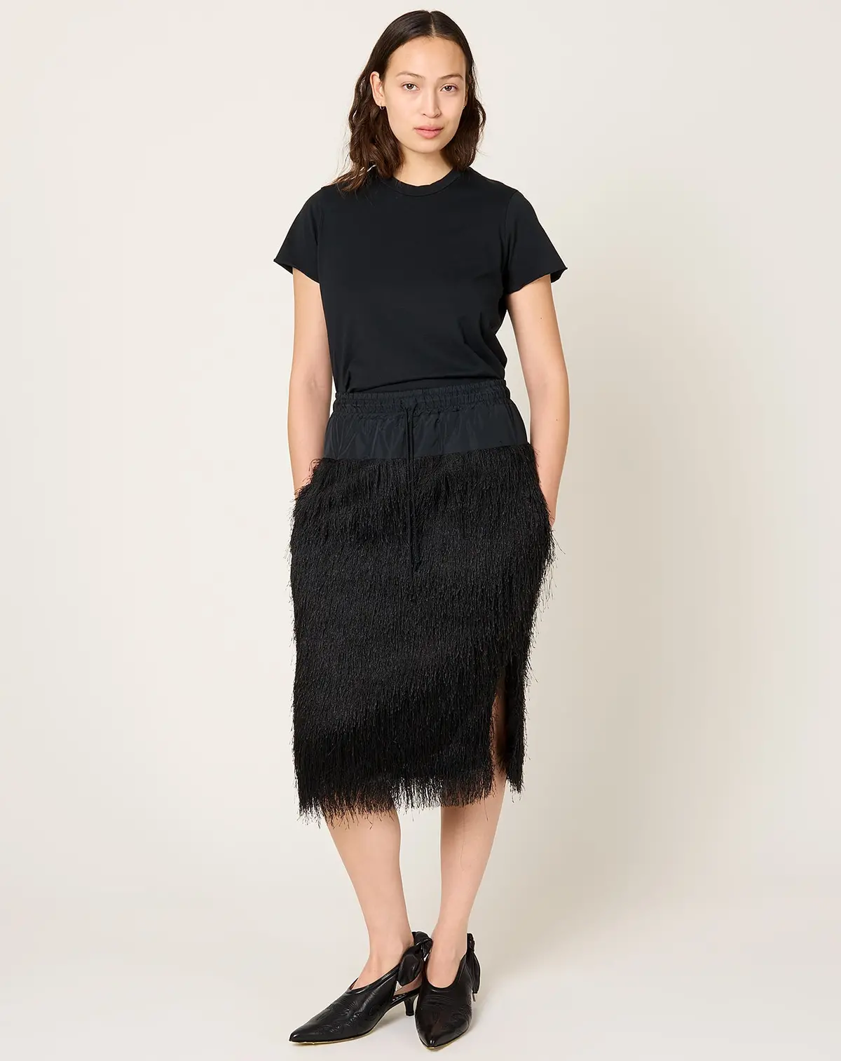 Fringe Skirt In Black 1