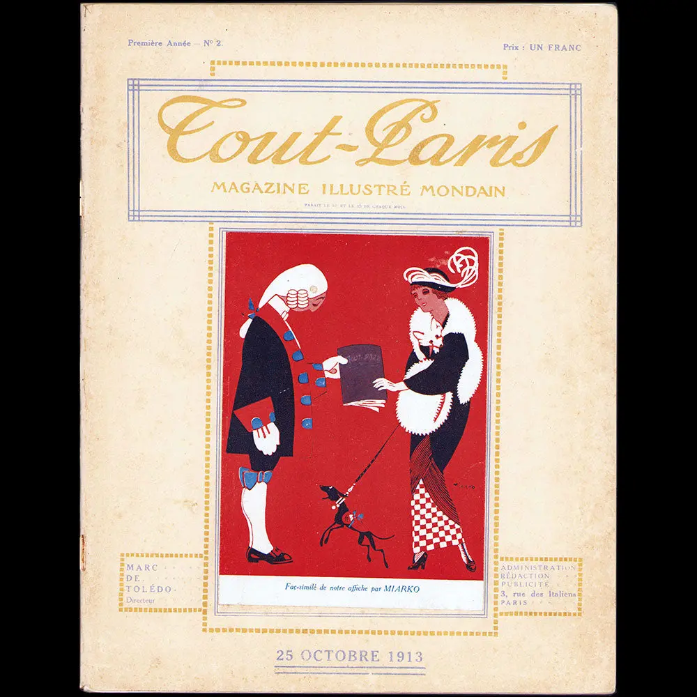 Tout-Paris, Magazine Illustré Mondain, N°2 (25 Octobre 1913) 1