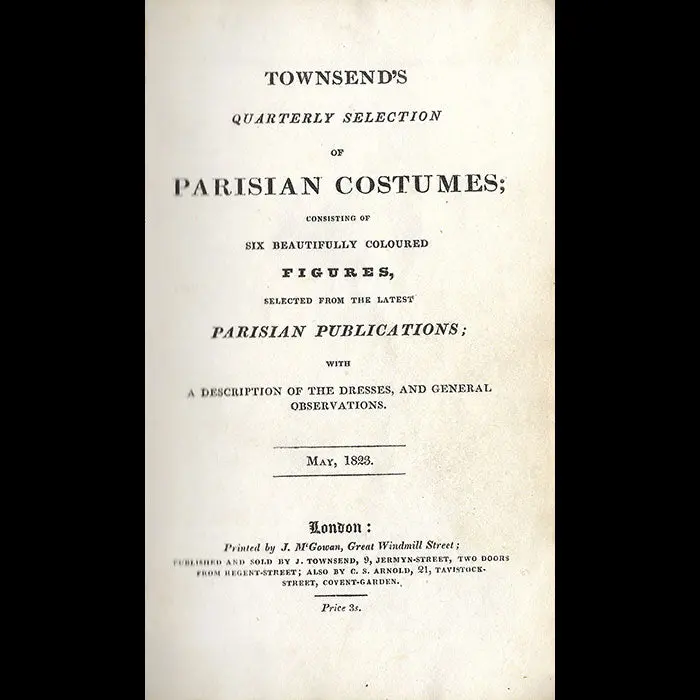 Townsend's Selection Of Parisian Costumes - Livraisons De 1823 À 1825 1