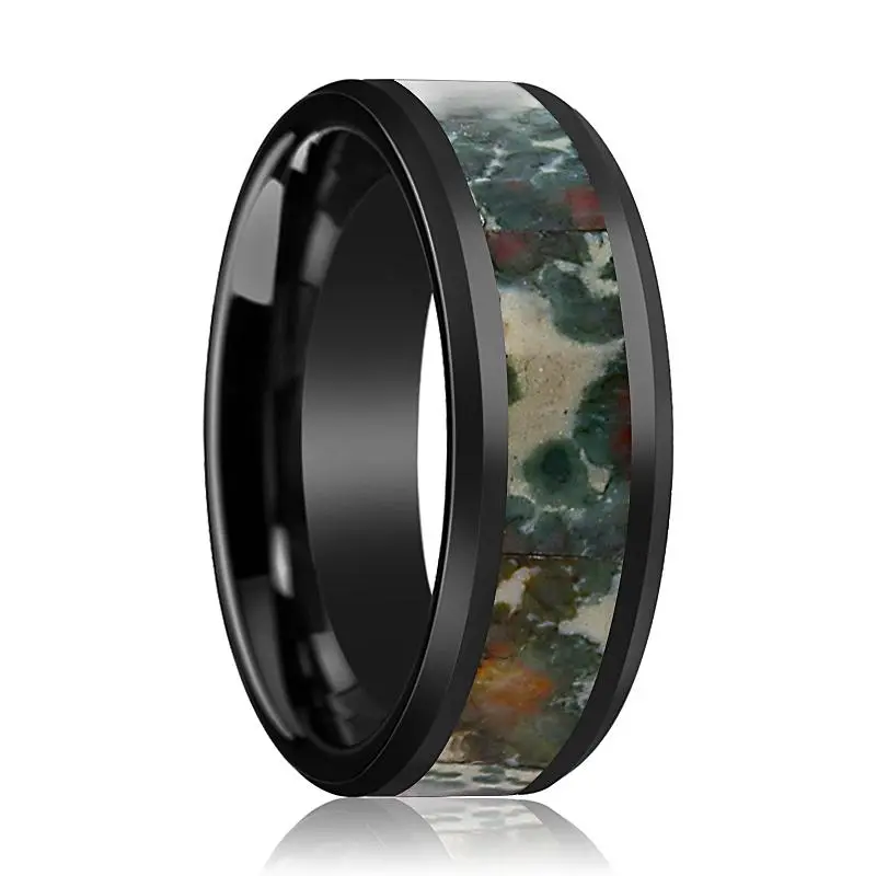 Trace | Ceramic Ring Coprolite Fossil Inlay 1