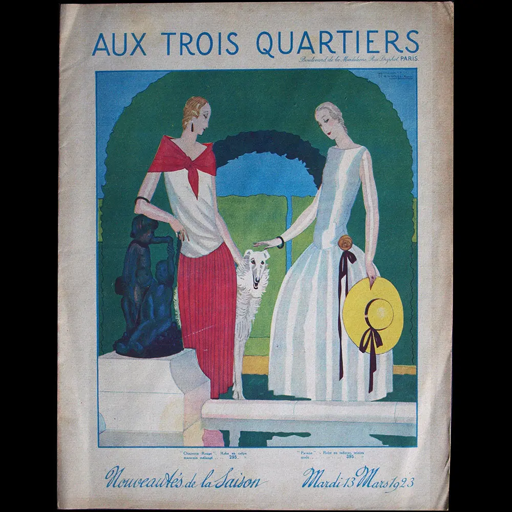 Aux Trois Quartiers - Nouveautés De La Saison, Couverture De Hemjic (1923) 1