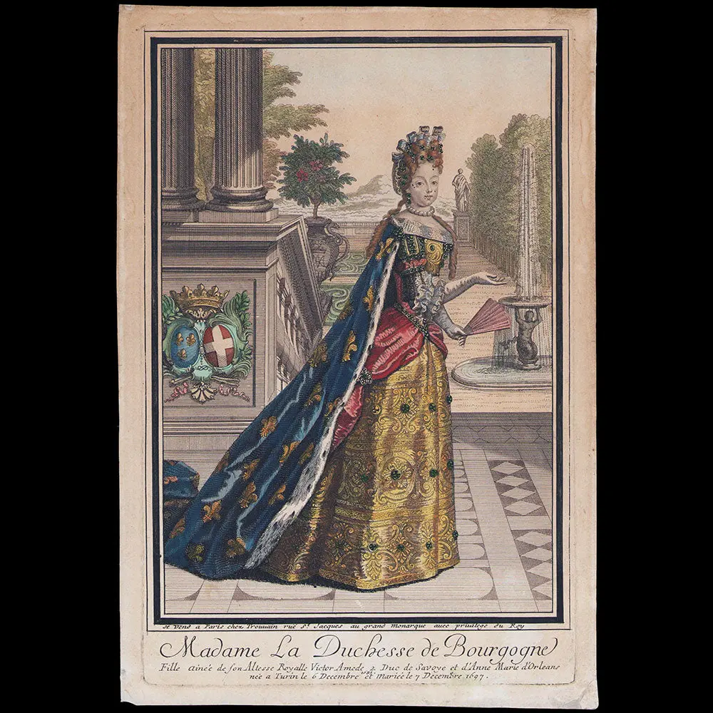 Trouvain - Madame La Duchesse De Bourgogne, Portrait En Mode (Circa 1697) 1